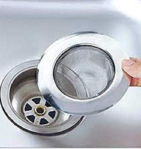 Evaluemart Stainless Steel Sink Strainer Kitchen Drain Basin Basket Filter Stopper Drainer/Jali (4-inch/10 cm)